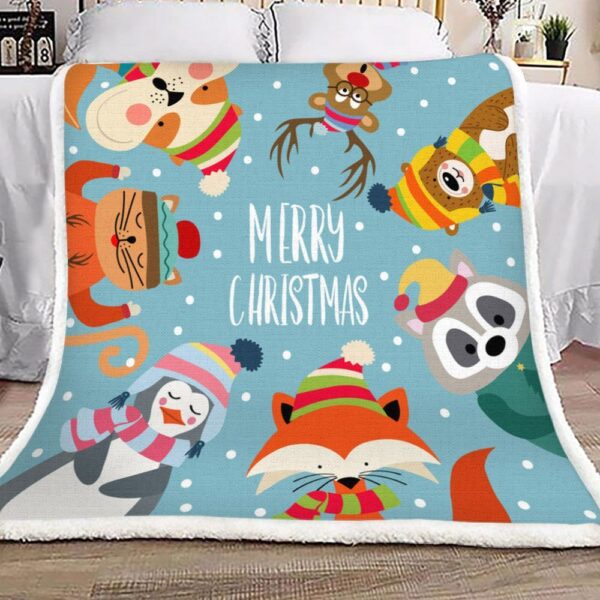 Merry Christmas Fleece Blanket Sherpa Blanket