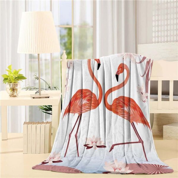 Flamingo Fleece Blanket Sherpa Blanket