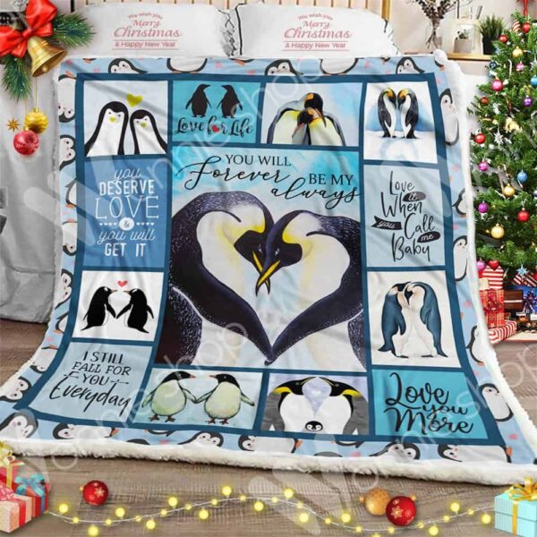 Penguin Love It When You Call Me Baby Fleece Blanket Sherpa Blanket