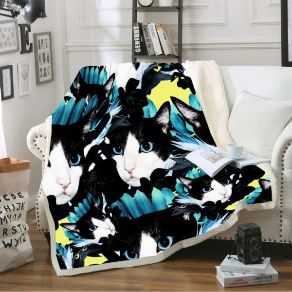 Cat Fleece Blanket Sherpa Blanket