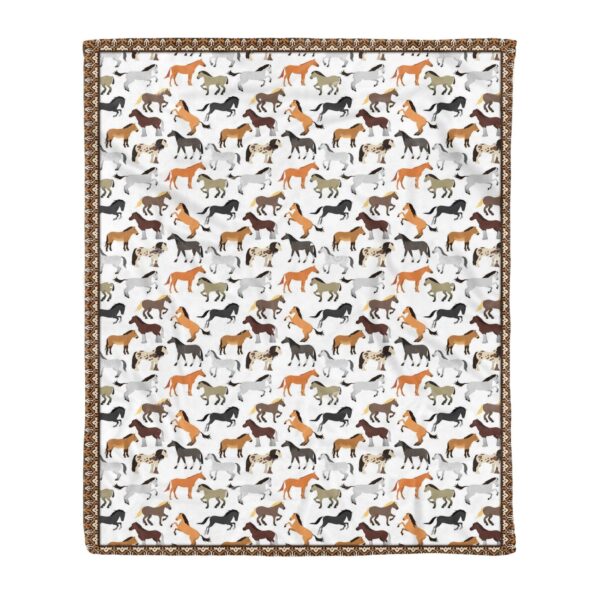 Horse Fleece Blanket Sherpa Blanket