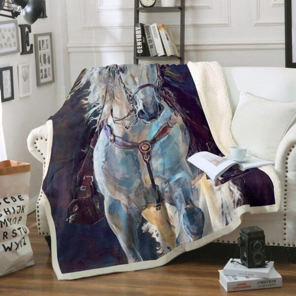 Horse Fleece Blanket Sherpa Blanket