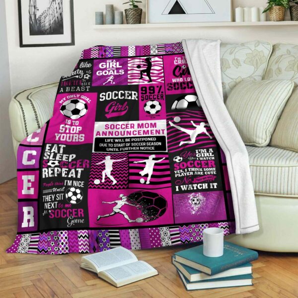 Soccer Eat Sleep Soccer Repeat Fleece Blanket Sherpa Blanket