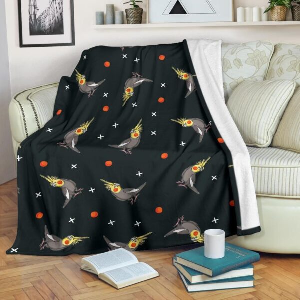 Cockatiel Pattern Fleece Blanket Sherpa Blanket