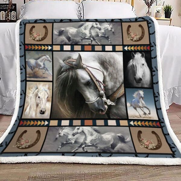 Horse Fleece Blanket Sherpa Blanket