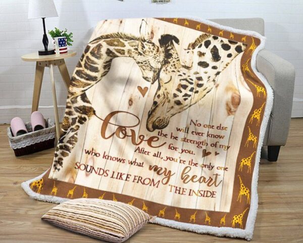 Giraffe Mom And Baby You Are The Only One Who Knows What My Heart Fleece Blanket Sherpa Blanket