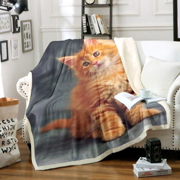 Cat Fleece Blanket Sherpa Blanket