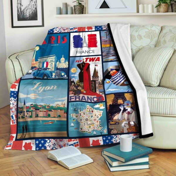 France Fleece Blanket Sherpa Blanket