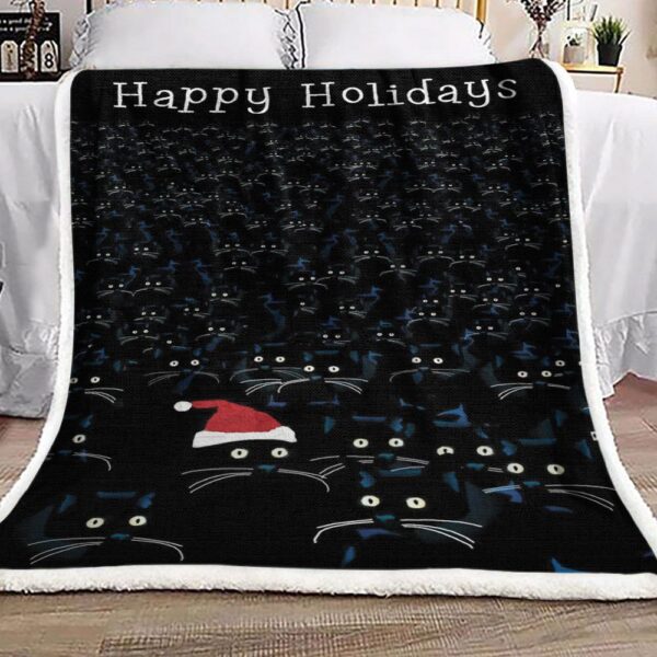 Cat Christmas Fleece Blanket Sherpa Blanket