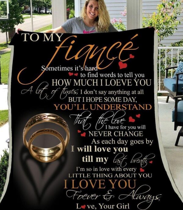 Ring To My Fiance Fleece Blanket Sherpa Blanket