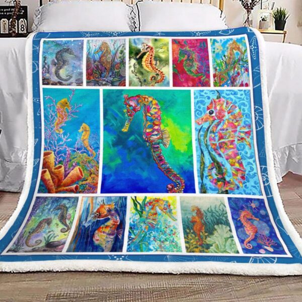 Seahorse Fleece Blanket Sherpa Blanket