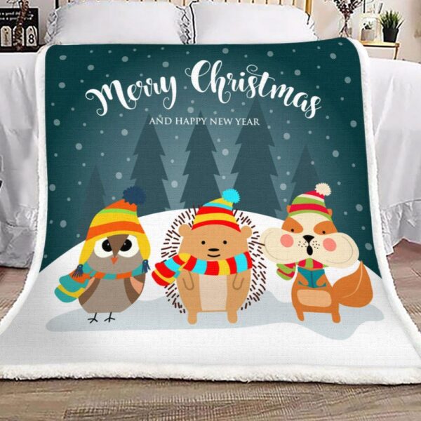 Merry Christmas Fleece Blanket Sherpa Blanket