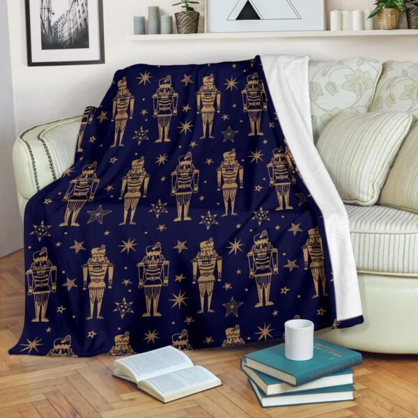 Nutcracker Pattern Fleece Blanket Sherpa Blanket