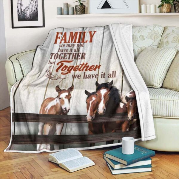 Horse Fleece Blanket Sherpa Blanket