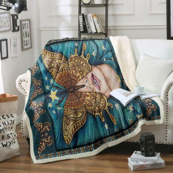Butterfly Fleece Blanket Sherpa Blanket
