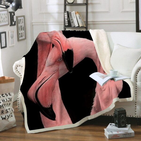Flamingo Fleece Blanket Sherpa Blanket