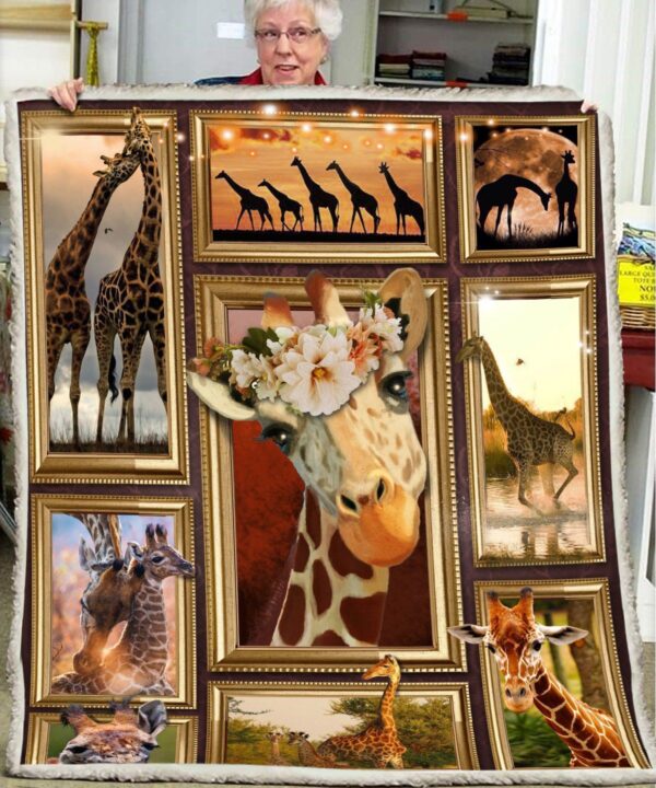 Giraffe Fleece Blanket Sherpa Blanket