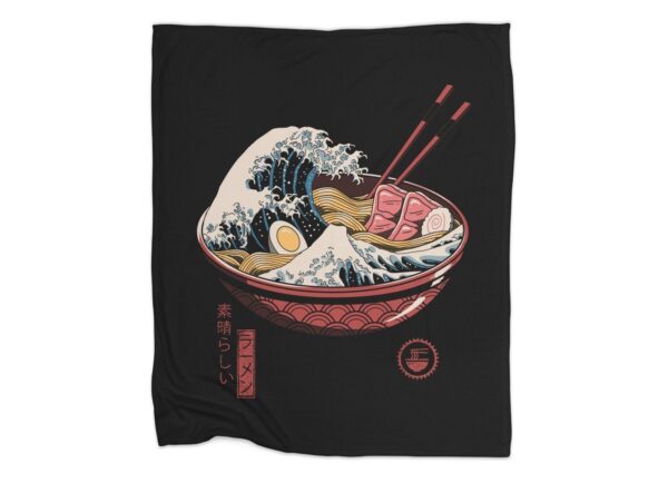 Great Ramen Wave Fleece Blanket Sherpa Blanket