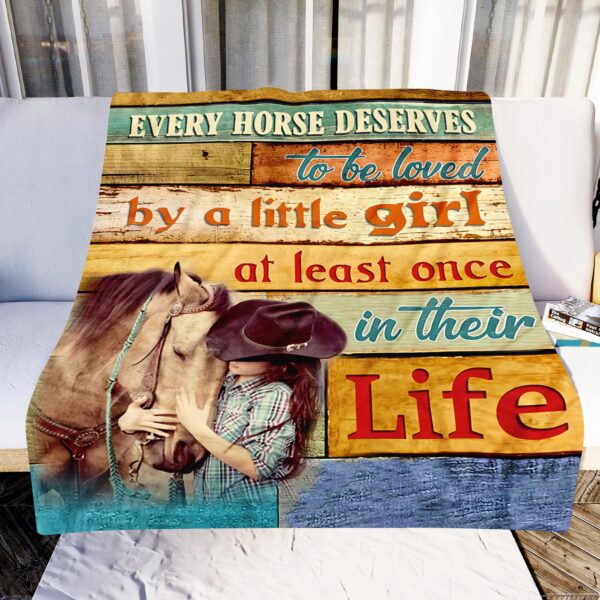 Horse Every Horse Deserves To Be Loved Fleece Blanket Sherpa Blanket