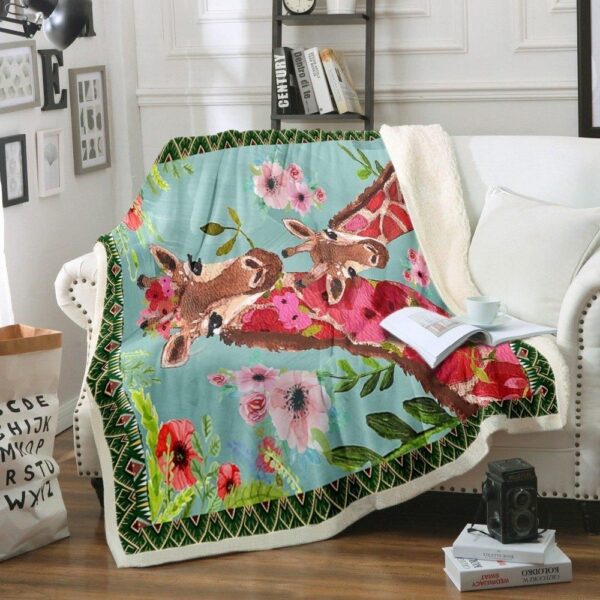 Giraffe Fleece Blanket Sherpa Blanket