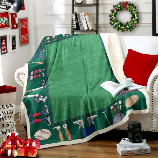 Soccer Fleece Blanket Sherpa Blanket