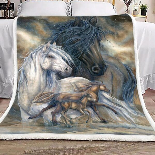 Horse Fleece Blanket Sherpa Blanket