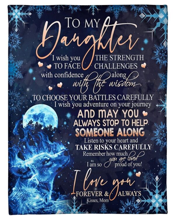 Mom To My Daughter Someone Along Fleece Blanket Sherpa Blanket