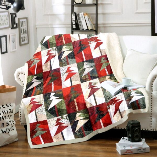 Christmas Tree Fleece Blanket Sherpa Blanket