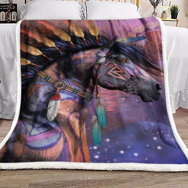 Horse Native Fleece Blanket Sherpa Blanket