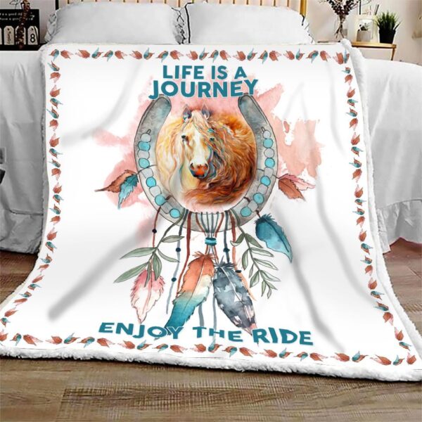 Horse Fleece Blanket Sherpa Blanket