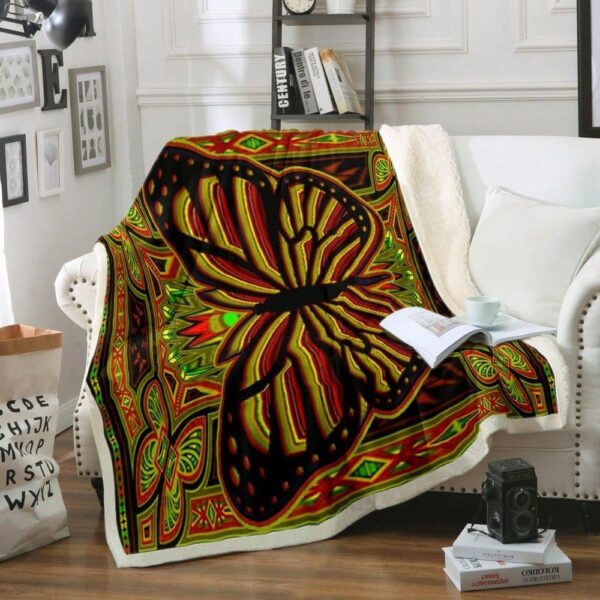 Butterfly Fleece Blanket Sherpa Blanket
