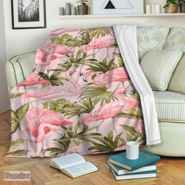 Flamingo Fleece Blanket Sherpa Blanket