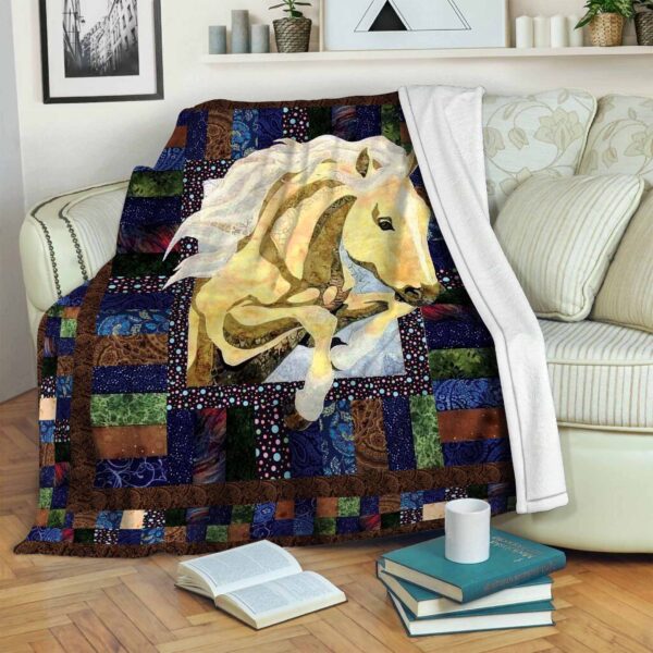 Horse Fleece Blanket Sherpa Blanket
