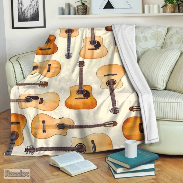 Guitar Fleece Blanket Sherpa Blanket