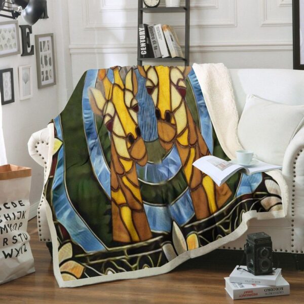 Giraffe Fleece Blanket Sherpa Blanket