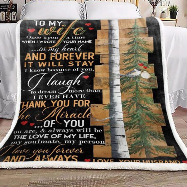 Christmas To My Wife Fleece Blanket Sherpa Blanket