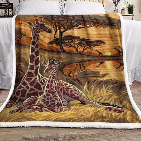 Giraffe Fleece Blanket Sherpa Blanket