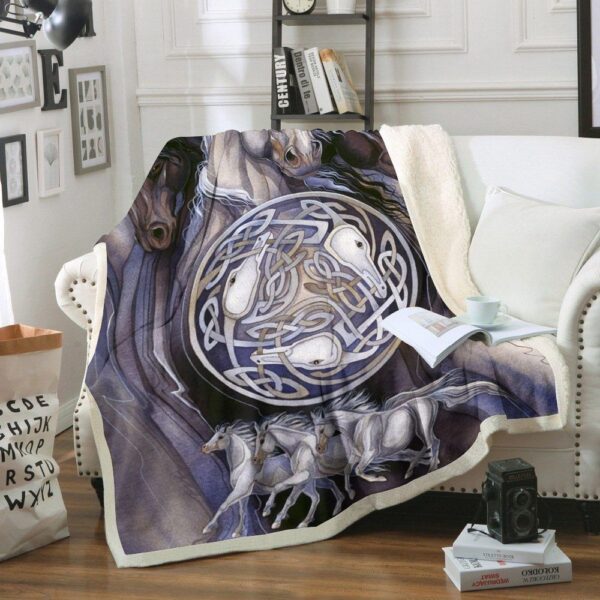 Horse Fleece Blanket Sherpa Blanket