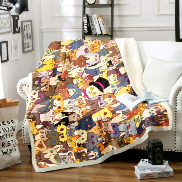 Cat Fleece Blanket Sherpa Blanket