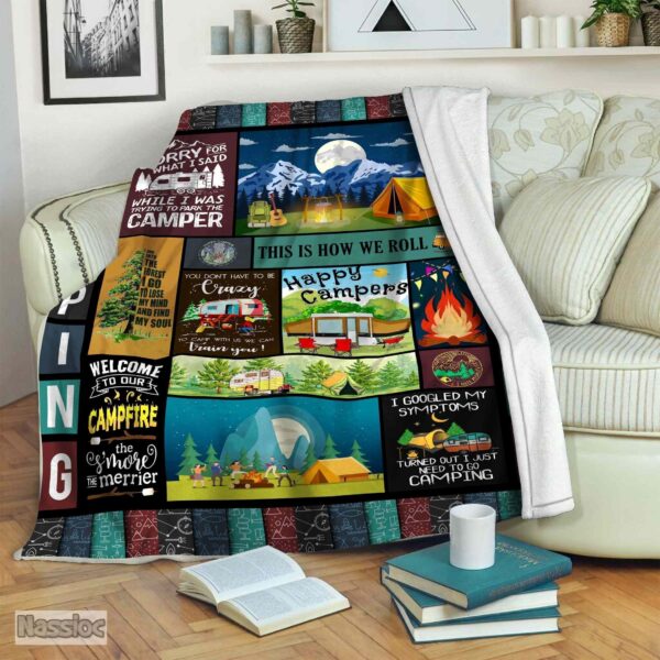 Camping Fleece Blanket Sherpa Blanket