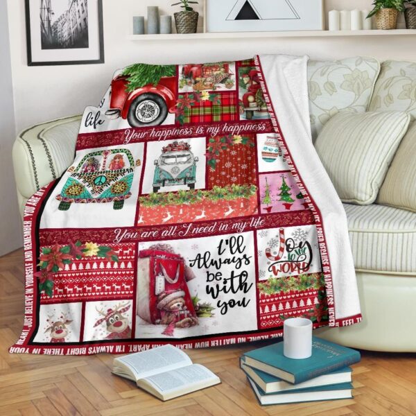 Christmas To My Granddaughter Fleece Blanket Sherpa Blanket