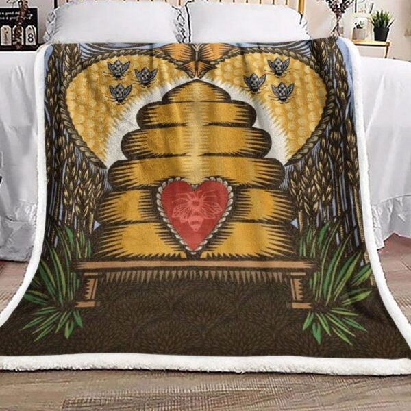 Happy Valentines Day Fleece Blanket Sherpa Blanket