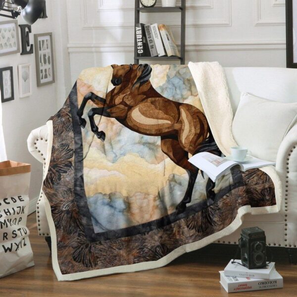 Horse Fleece Blanket Sherpa Blanket