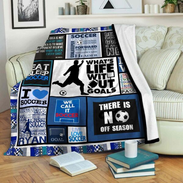 Soccer We Call It Soccer Fleece Blanket Sherpa Blanket