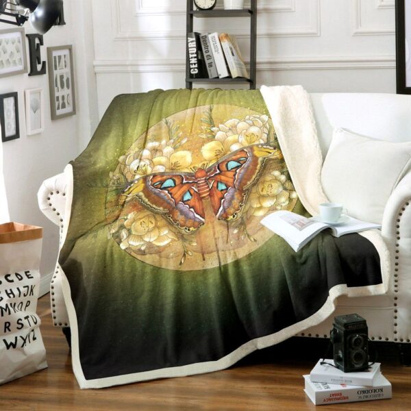 Butterfly Fleece Blanket Sherpa Blanket