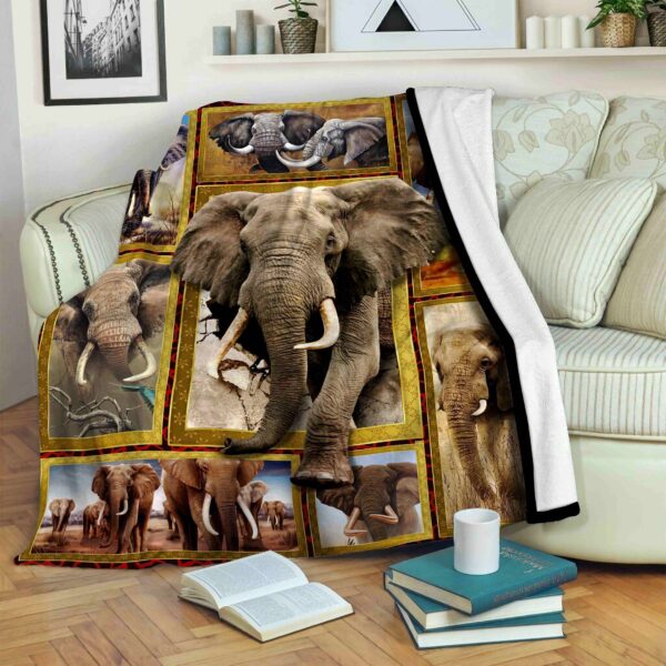 Elephan Fleece Blanket Sherpa Blanket