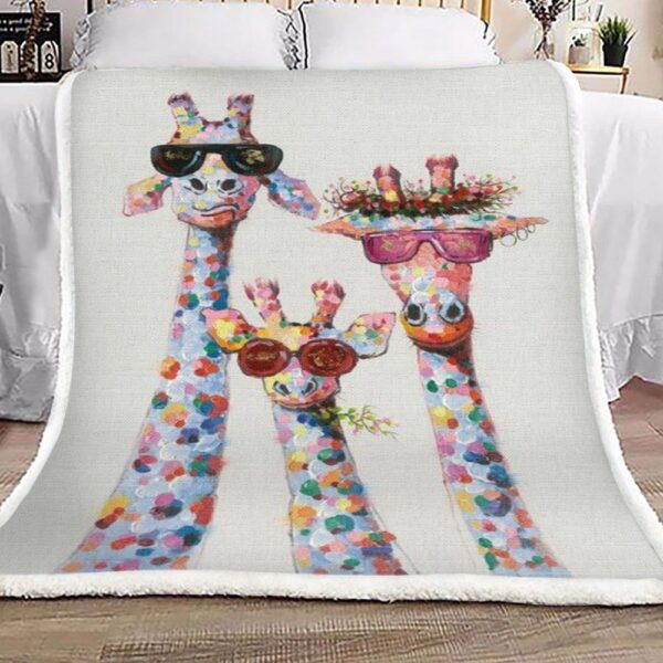 Giraffe Fleece Blanket Sherpa Blanket
