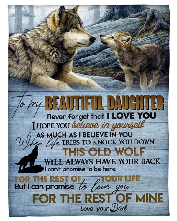Dad To Daughter Never Forget That I Love You Fleece Blanket Sherpa Blanket