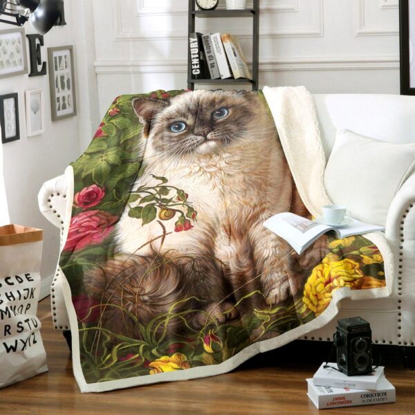 Cat Fleece Blanket Sherpa Blanket