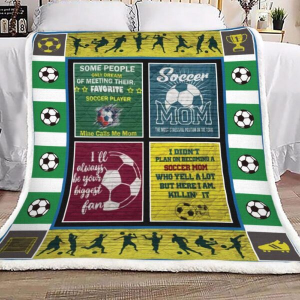 Soccer Mom Fleece Blanket Sherpa Blanket